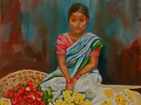 Flower Girl, Mumbai, 16" x 20"