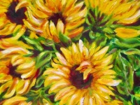 Sunflowers, 16" x 16"